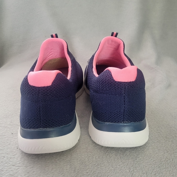 Sketchers Ultra-Squishy Memory Foam Washable Sneaker Pink Navy SZ 11 Women - Picture 6 of 11